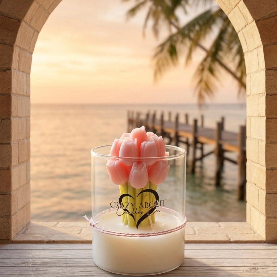 Pink Tulip Candle