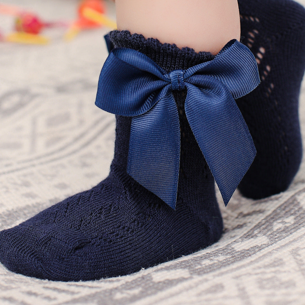 Bowknot Baby Girls Cotton Socks For Children Princess Socks For Newborn Baby Clothing In Modern Style