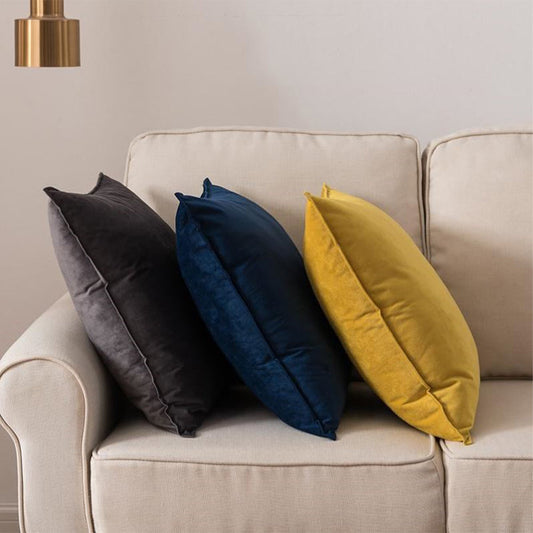 Set of 3 luxe velvet throw pillow | 3 colors  combo 2 sizes of choices soft & plush home decor essential | modern couch & bedroom accent| insert included
