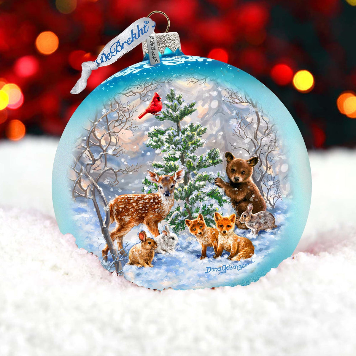 Forest Friends Lg Glass Ornament by D. Gelsinger - Christmas Decor - 73949