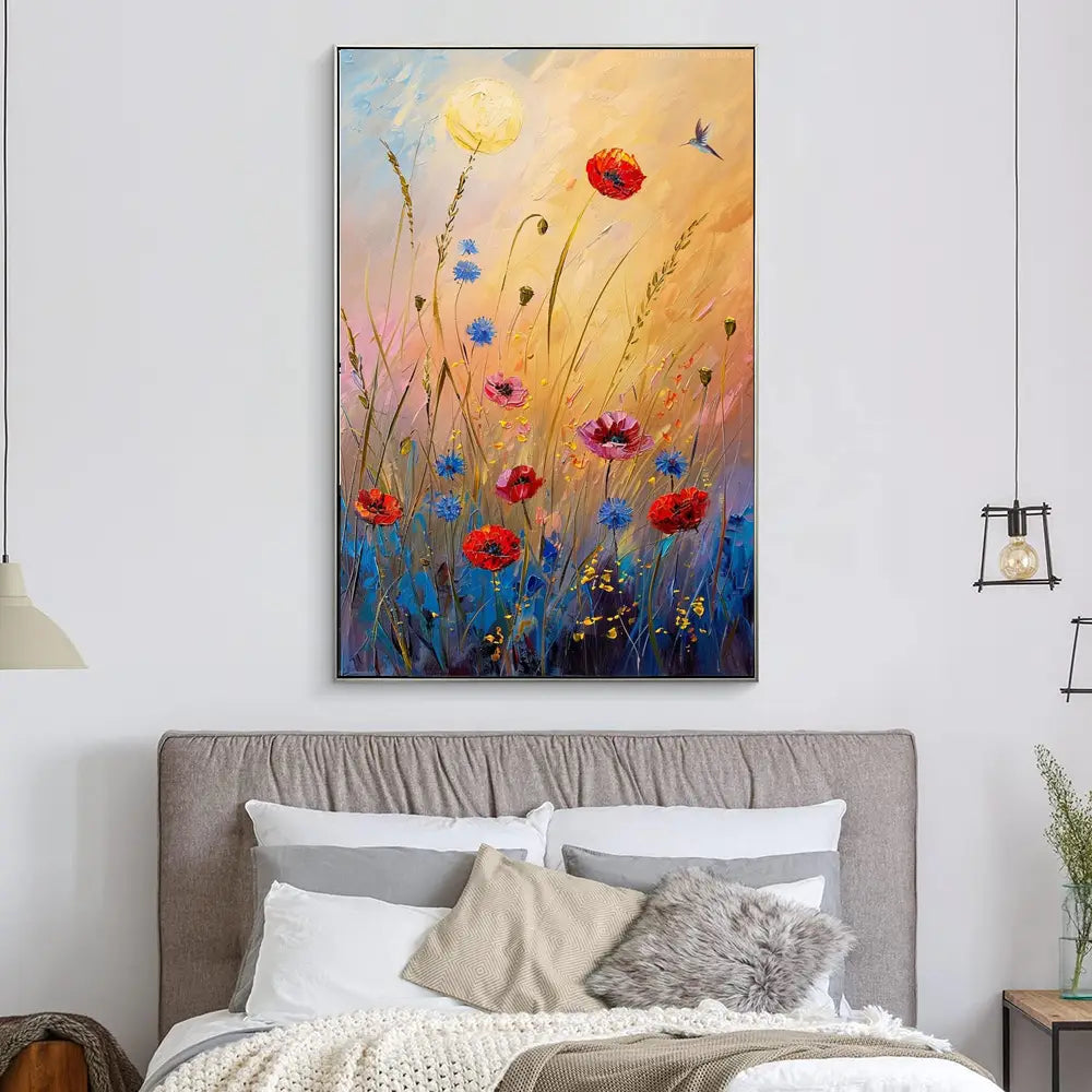 Handmade Abstract Floral Oil Painting Canvas Art