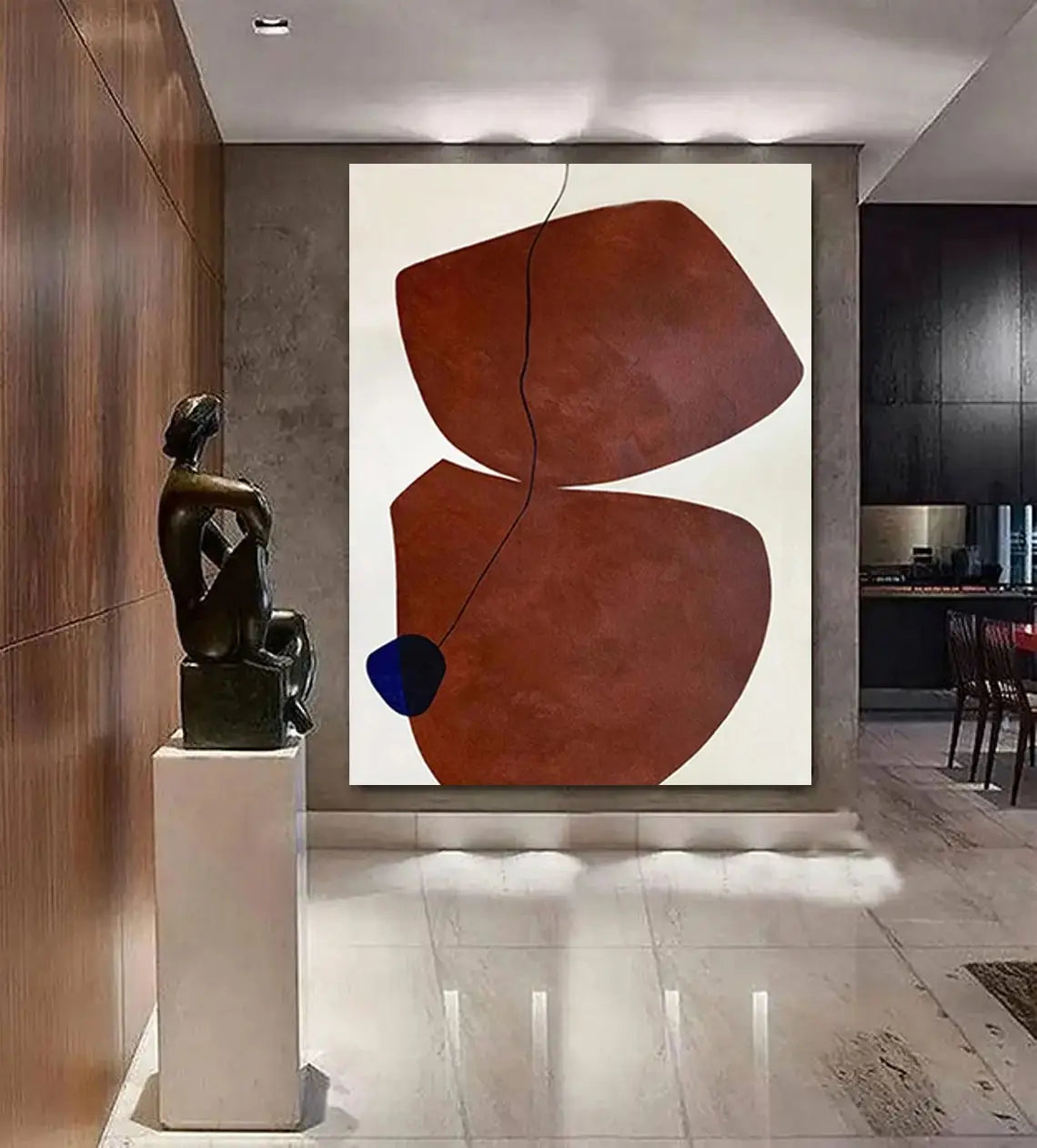 Handmade Abstract Canvas Oil Painting Wabi Sabi Art