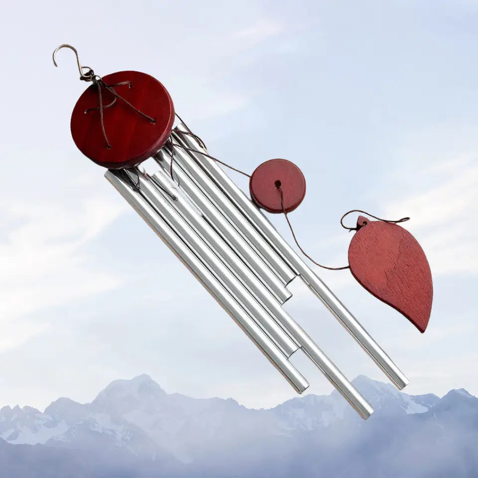 Solid Wood Metal Tube Wind Chimes Outdoor Home Decor