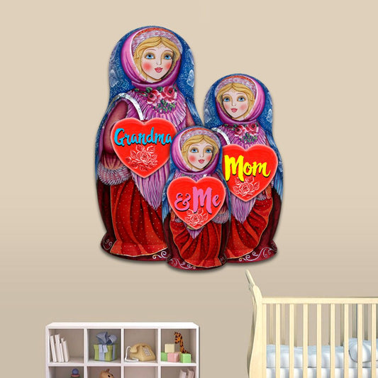 Santa Roly-poly Doll Christmas Door Decor by G. DeBrekht - Christmas Santa Snowman Decor - 8115012H