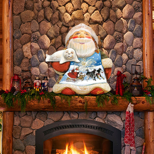Northern Light Santa Holiday Door Decor by G. DeBrekht - Christmas Decor - 8151844H