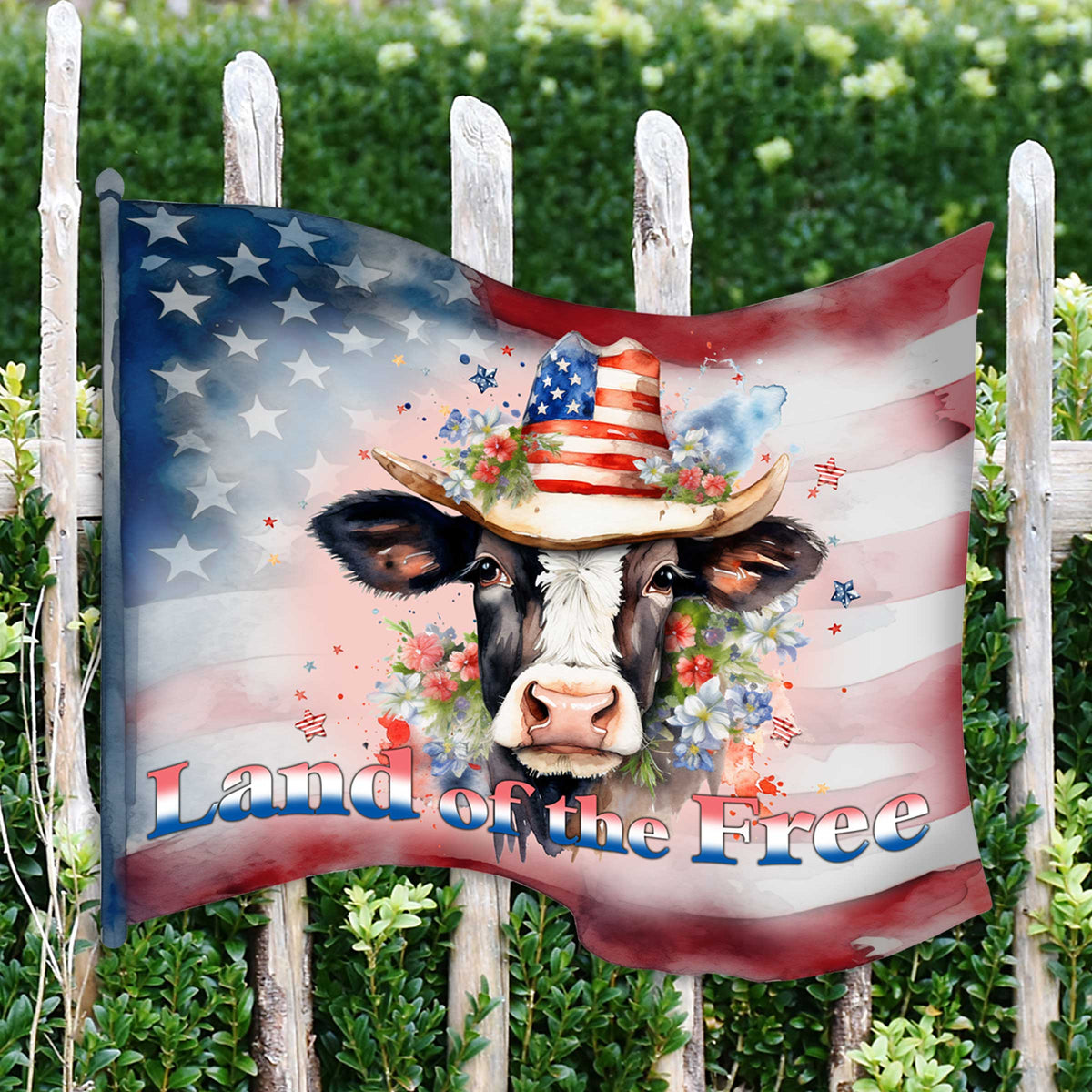 Front door welcome sign Land of the free flag United we stand Front porch Patriotic wreath Main entrance banner Red and White Welcome sign - Wooden front porch decor - 933110H