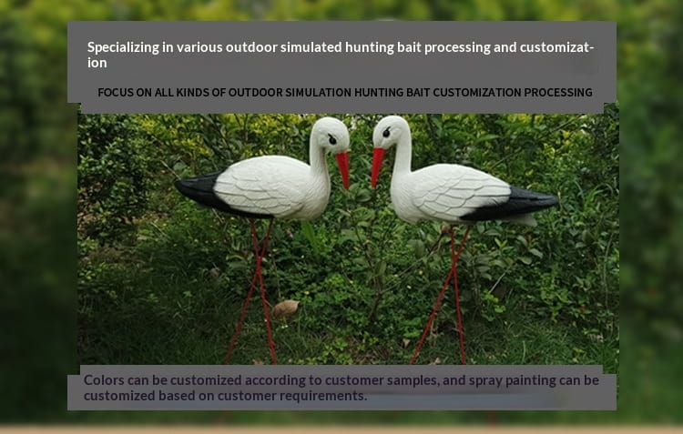 Plastic White Crane Garden Landscape Decor