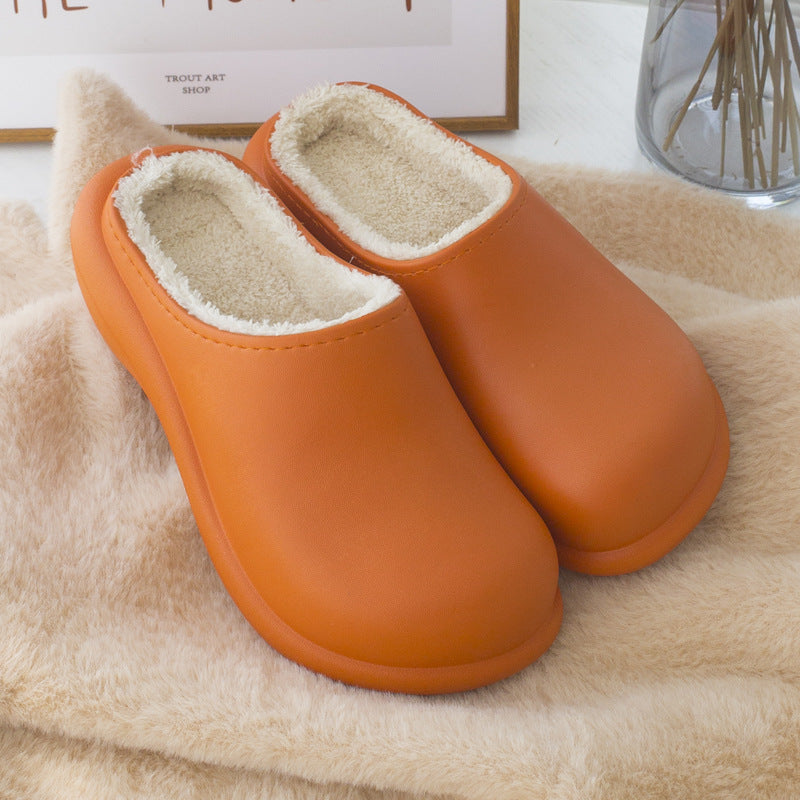 New Winter Women Slipper Soft Bottom Plush Home Shoes  Slippers Indoor Waterproof Non-Slip Memory Foam Comfy Fluffy Fur Memory Foam Boots House Shoes Thick Sole 6cm