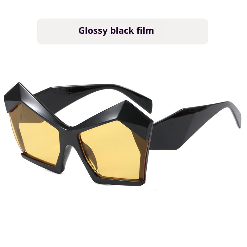 Oversized Square Cateye Polarized Sunglasses Big Trendy Style Fashionable Personality Big Frame Sunglasses New Fashionable & Popular Street Style Sunglasses For Women