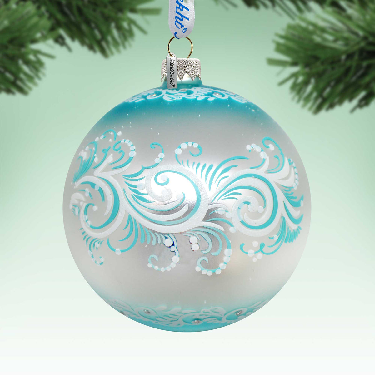 Christmas Angel Glass Ornament Limited Edition by Strelkina at G. DeBrekht - Christmas Santa Snowman Decor - 73844-2