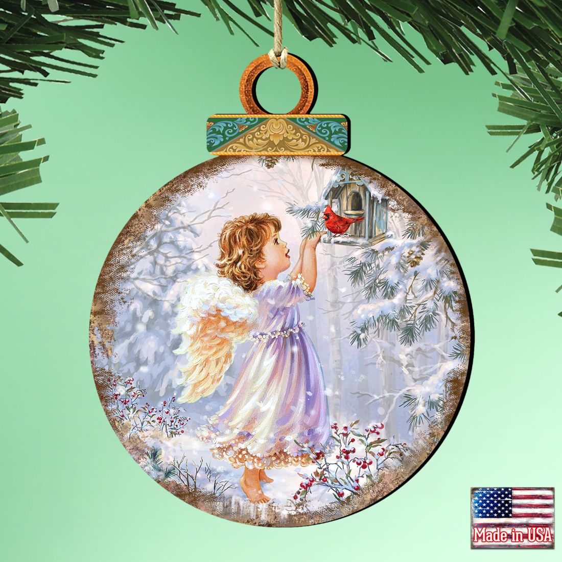 Little Christmas Joy Wooden Ornaments by Gelsinger - Nativity Holiday Decor - 8021118-1622