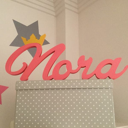 name with princess crown Kids Personalized Wooden Name Signs Children's Name Wall Decor Wooden Letters Wall Names 201201