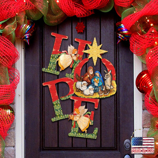 Hope Nativity Christmas Nativity Door Decor by G. DeBrekht - Nativity Holiday Decor - 8121461H
