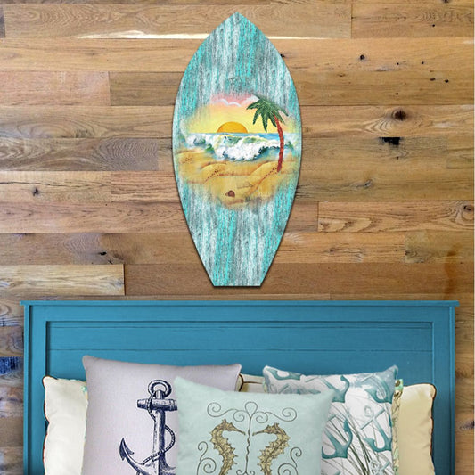Sunrise Surfboard Coastal Door Decor by G. DeBrekht - Coastal Holiday Decor - 8198522H