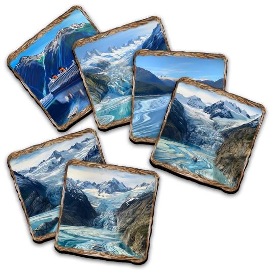Cruise Ship Wooden Cork Placemat and Coasters Gift Set of 7 by Nature Wonders Nature Wildlife Décor  - 85410C-S7