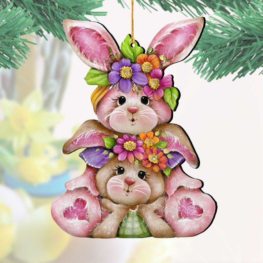 Rustic Bunny Ornaments - Easter Spring Decoration - Easter Gift by J. Mills-Price - 8652832