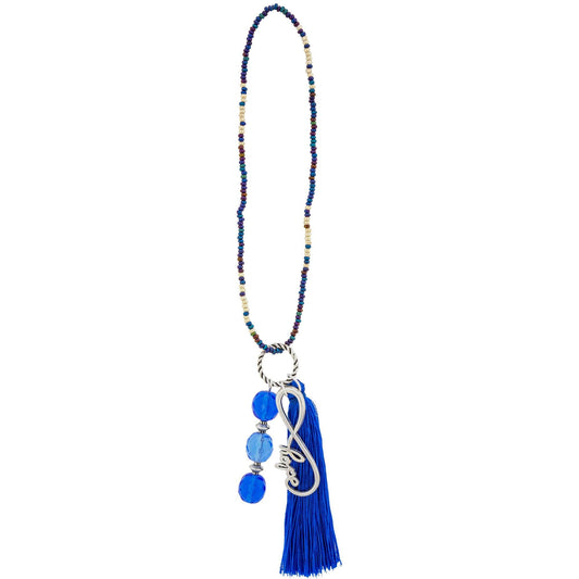 Blue Hope Beaded Bag Charm!