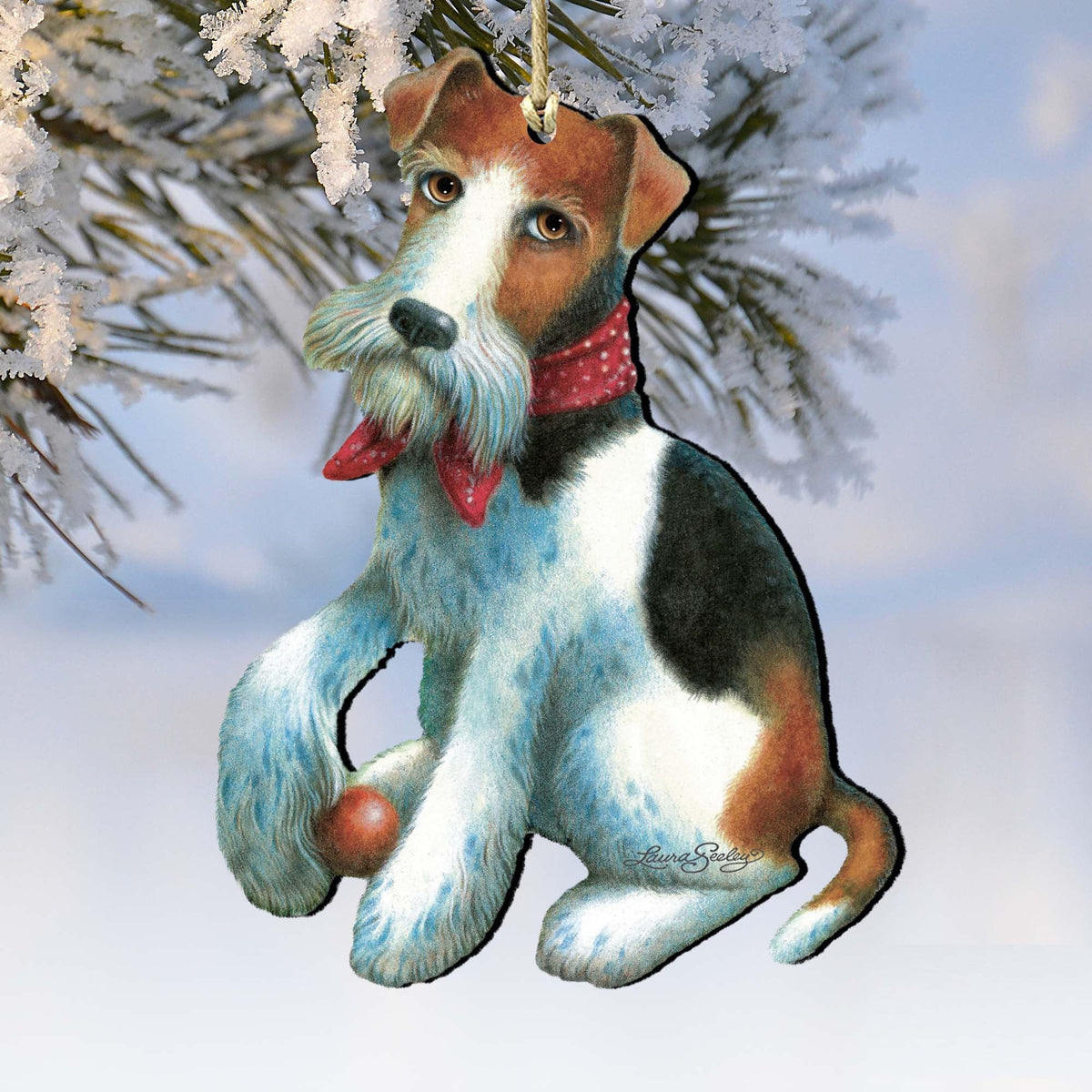 Beach Ball by The Bay Wooden Ornaments by Laura Seeley - Pets Dog and Cats Decor - 8511023-LS