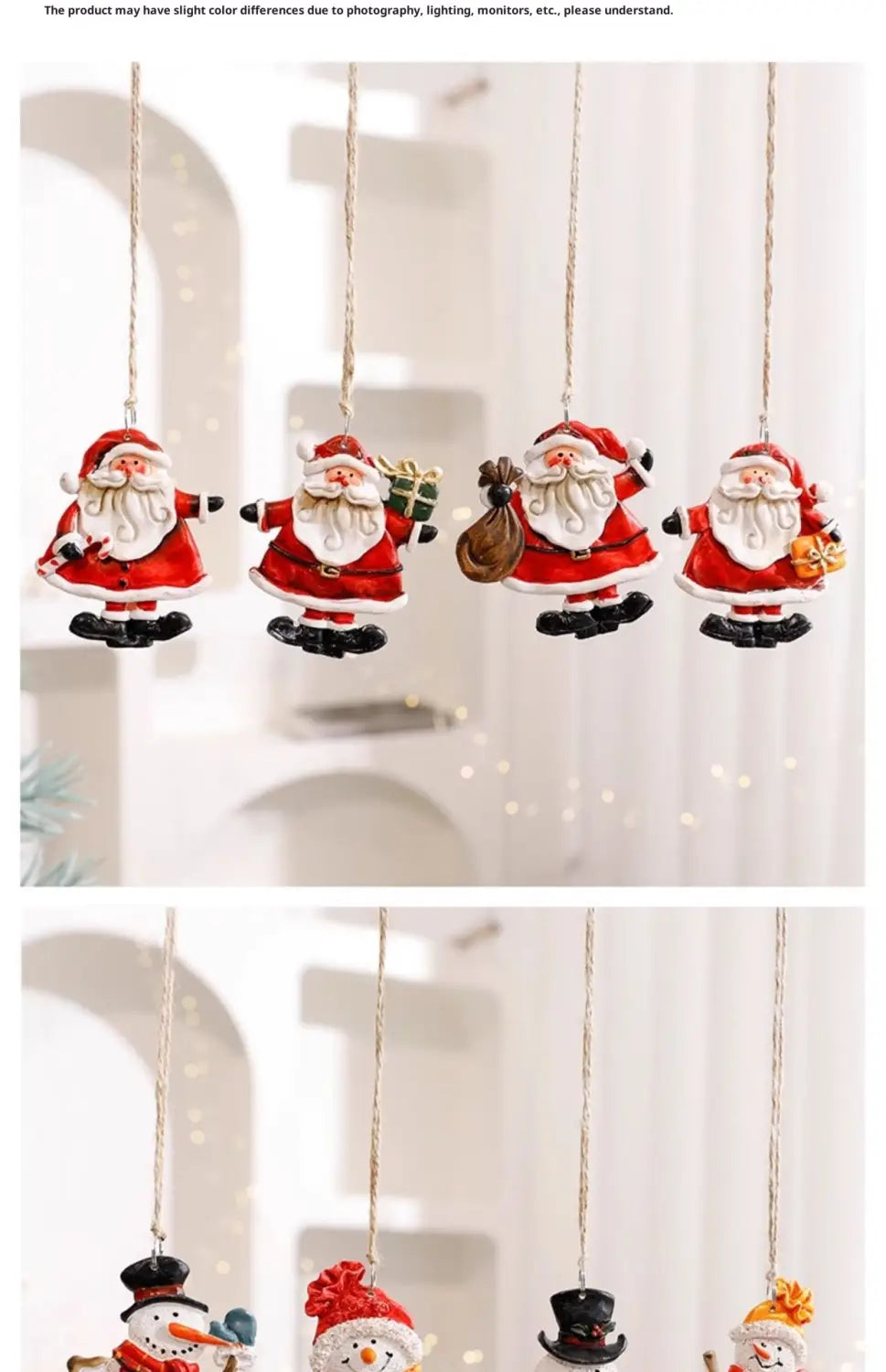 Christmas Elderly Snowman Gingerbread Pendants