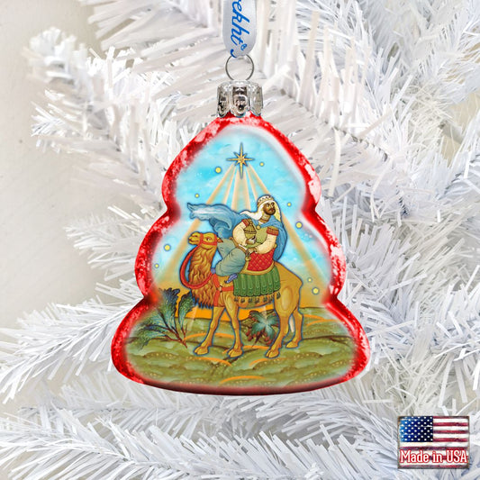 Balthazar Three Kings Mercury Glass Ornament by G. DeBrekht - Nativity Holiday Decor - 772016