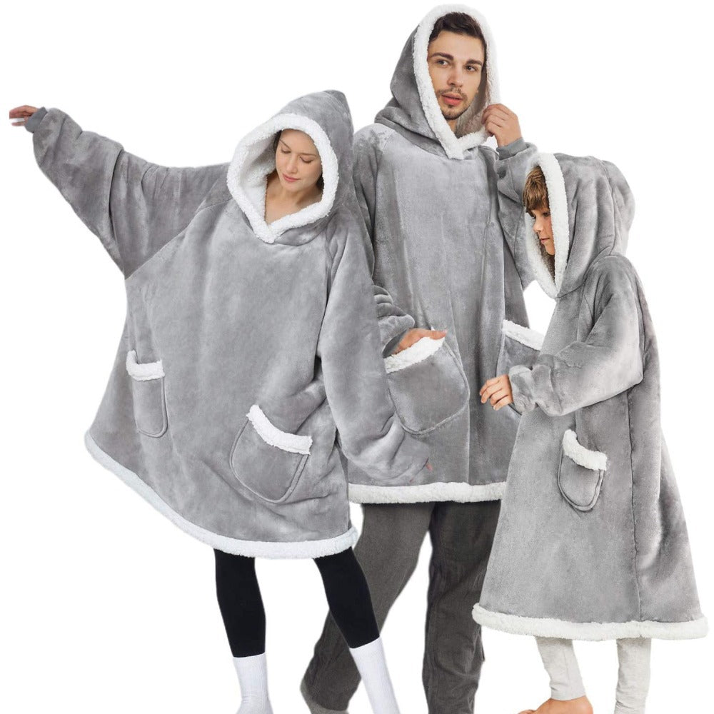 Modern Oversized Hoodie Blanket With Sleeves Sweatshirt Woman Fleece Hoody Women Pocket Female Hooded Oversized Hoodie Blanket Fleece Warm Cozy Blanket for Women One Size Fits All Men Women