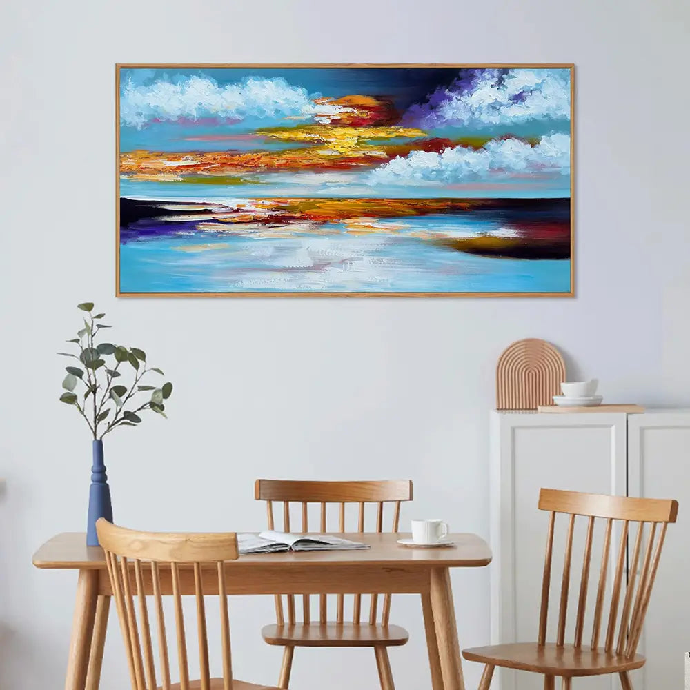 Handmade Abstract Seascape Canvas Oil Painting