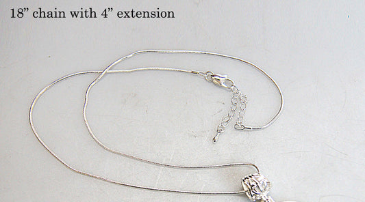 Little Santa Silver Plated Medal Pendant Necklace - 44153O