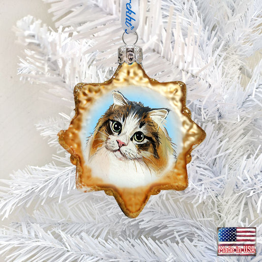 Kitty Cat Mercury Glass Ornament by G. DeBrekht - Pets Dog and Cats Decor - 774022