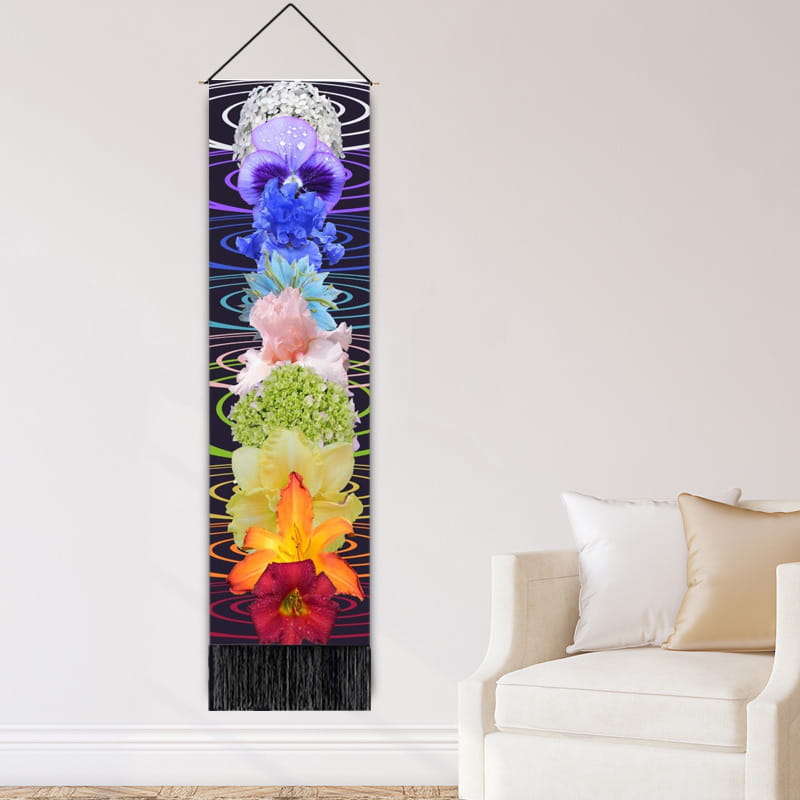 Printed Wall Hanging Tassel Tapestry Decor