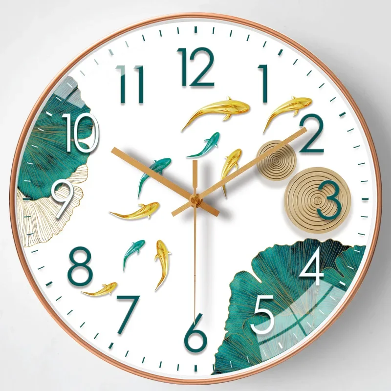 20Cm Wall Clocks Hanging Clock Bed Room Living Room Wall Clock with Silent Mechanism Battery Operated Wall Watch Decor Clocks