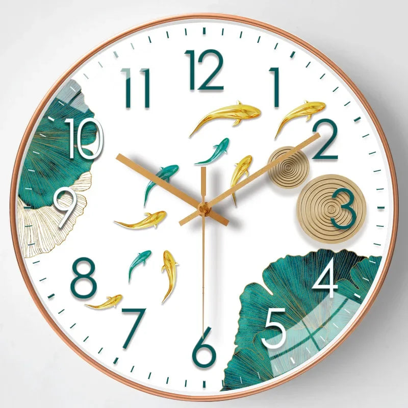 20Cm Wall Clocks Hanging Clock Bed Room Living Room Wall Clock with Silent Mechanism Battery Operated Wall Watch Decor Clocks