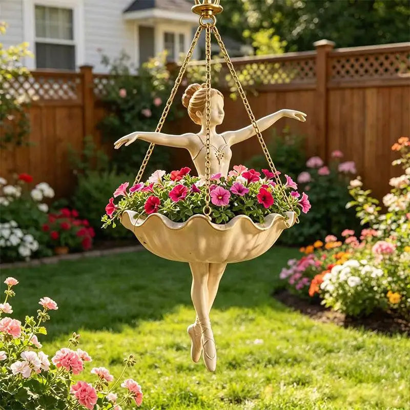 Creative Ballerina Flower Pot Hanging Ornaments