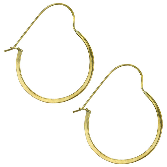Sasa Hoop Brass Earrings