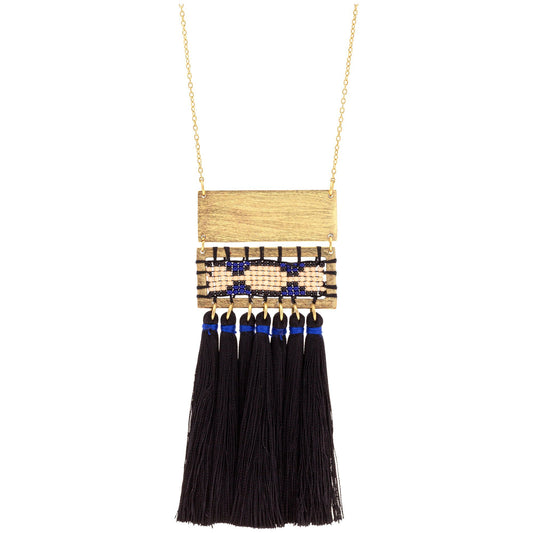 Boho Tassel & Bead Necklace
