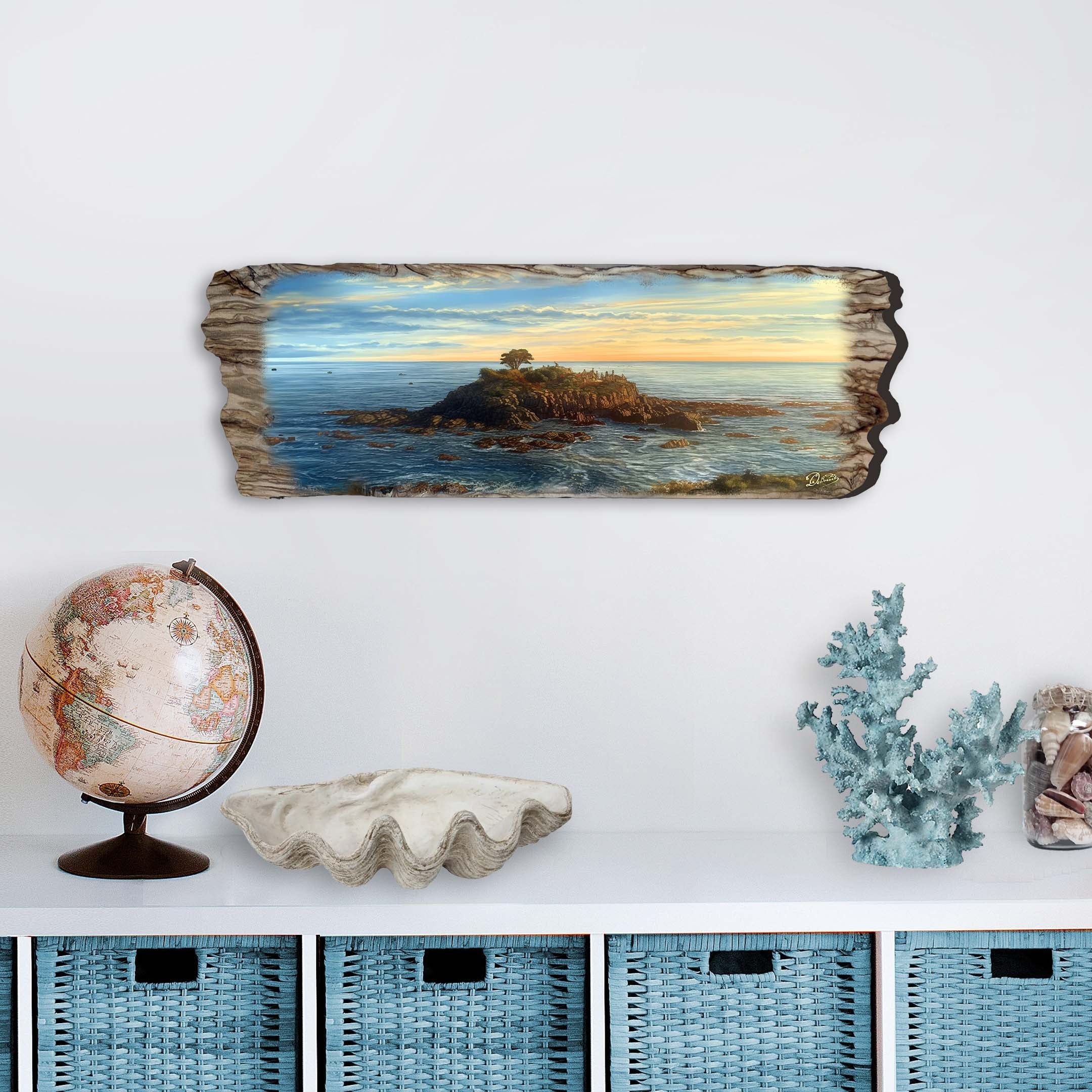 Ocean View Wooden Wall Art by G. DeBrekht Coastal Decor - 8491104W