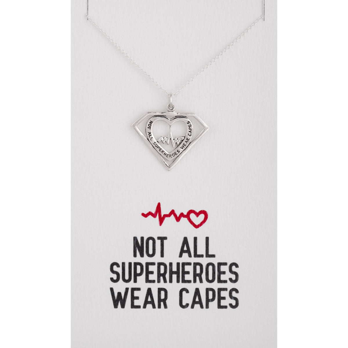 Healthcare Superhero Sterling Silver Necklace