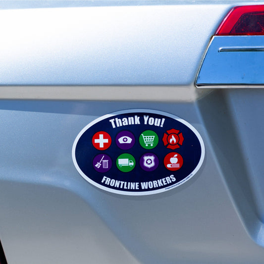 Support Frontline Workers Car Magnet