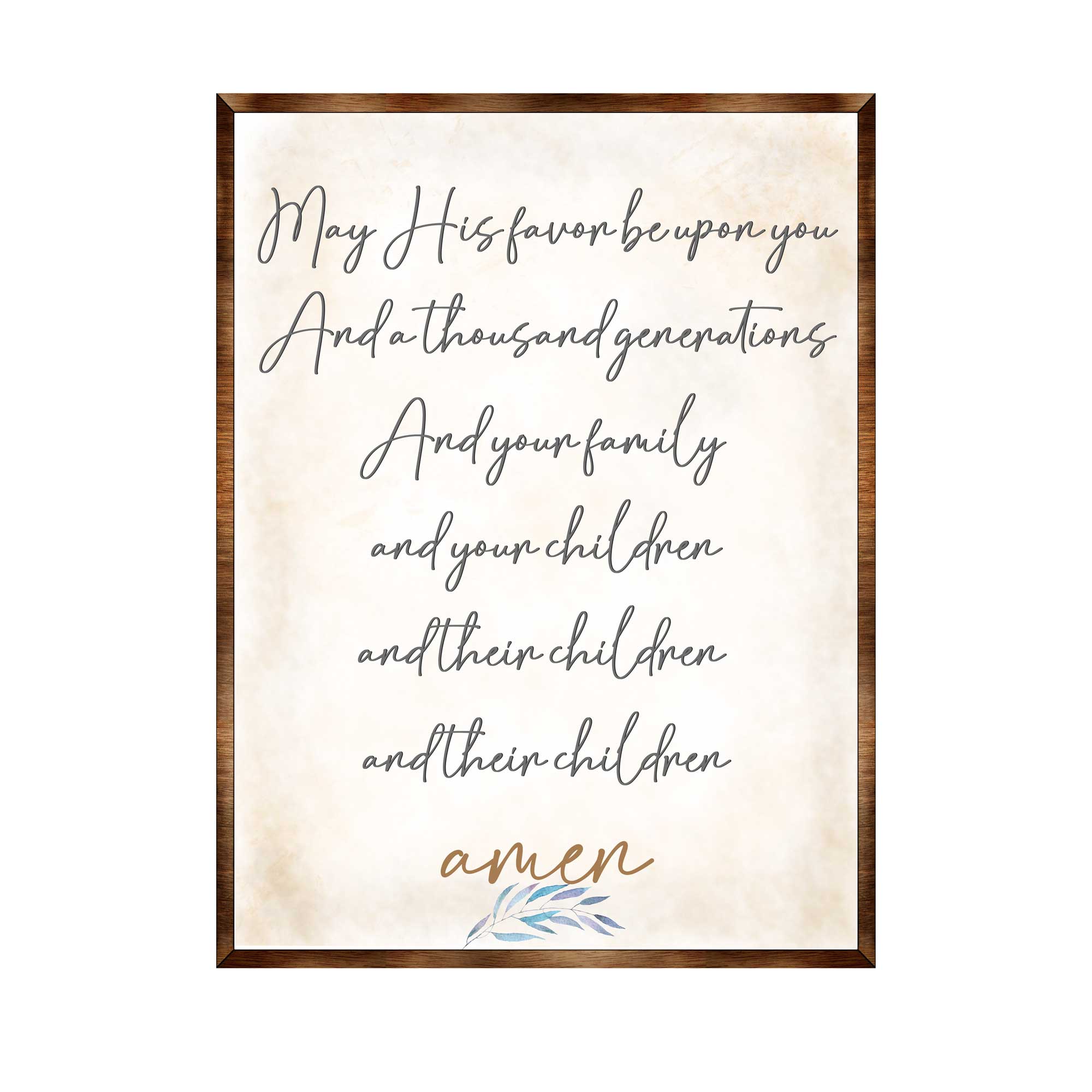 Blessing Quote Sign- May His Favor Be Upon You - Housewarming gift - Gift for newlyweds - Bible Verse scripts - Christian sign decor - Wedding gift - Blessing sign - Living room decor - 310353