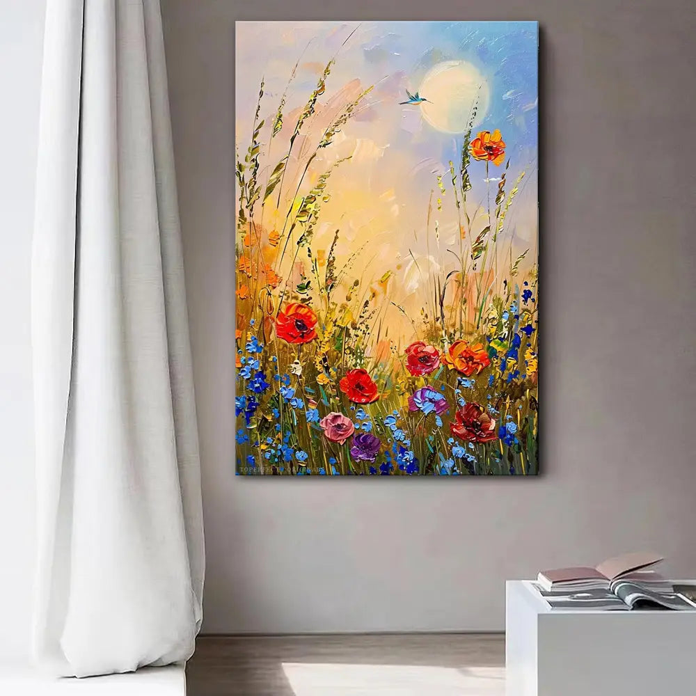 Handmade Abstract Floral Oil Painting Canvas Art