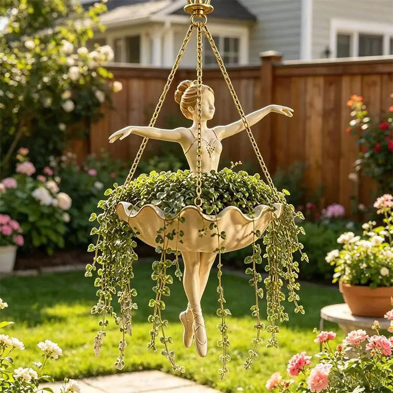 Creative Ballerina Flower Pot Hanging Ornaments