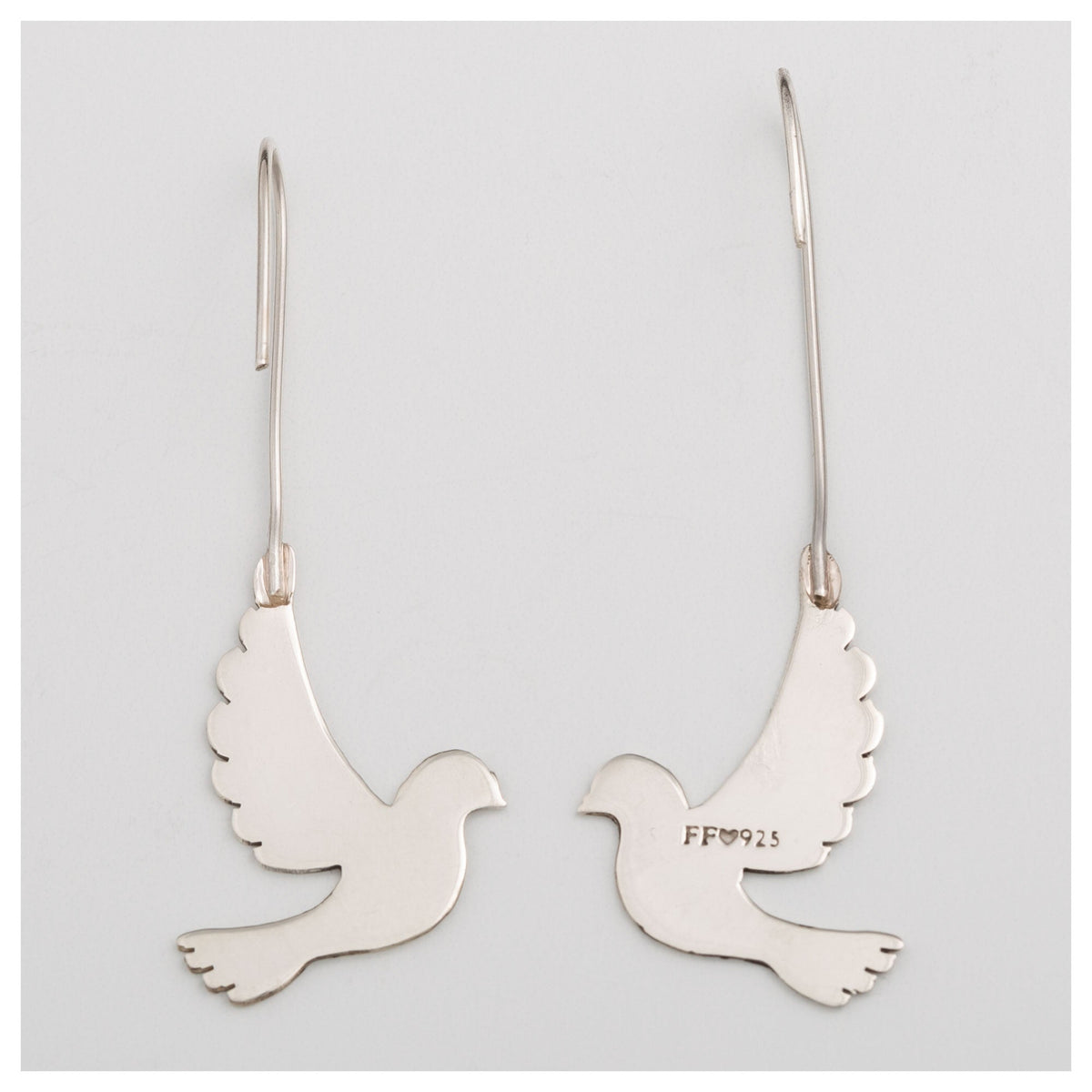 Dove Silhouette Sterling Earrings