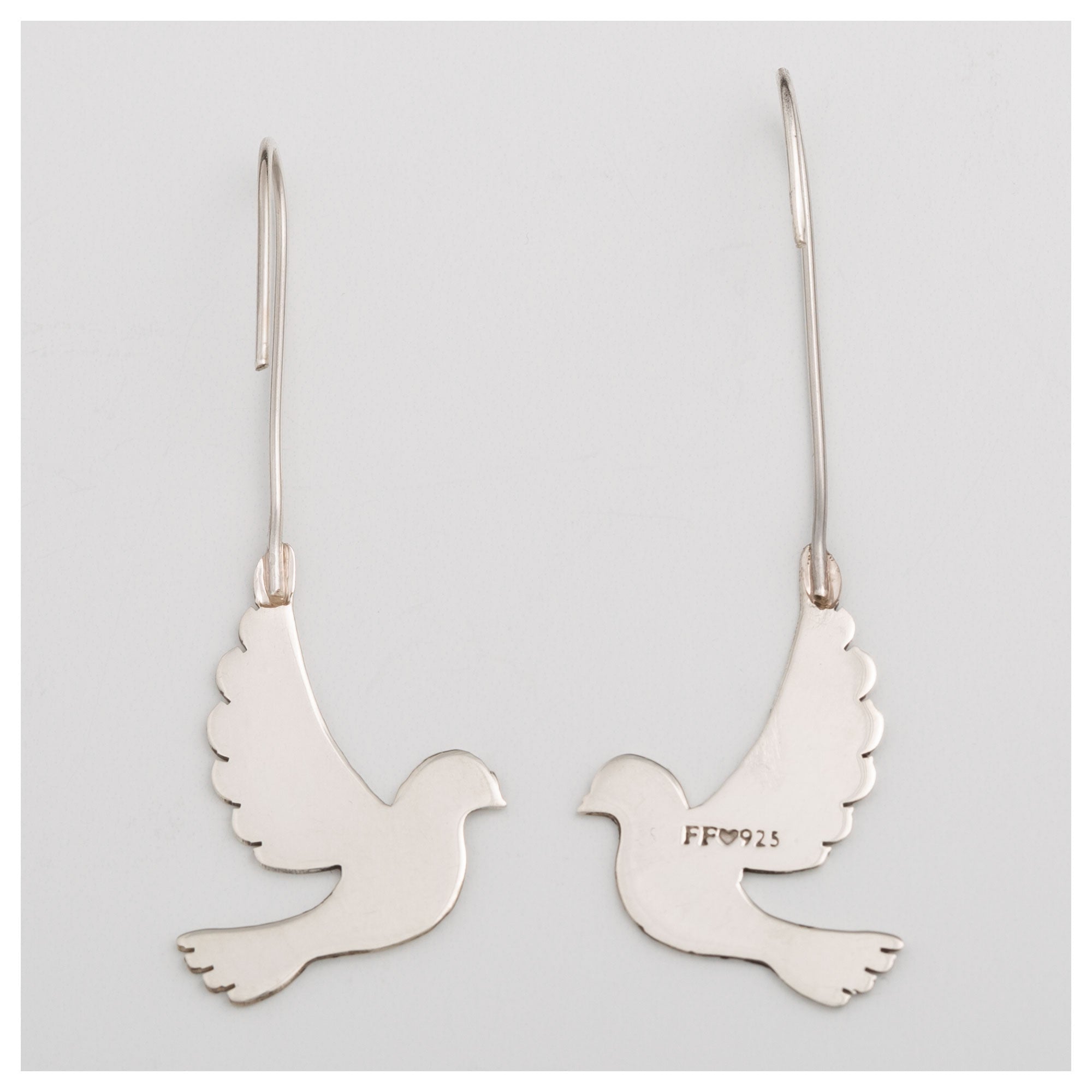 Dove Silhouette Sterling Earrings