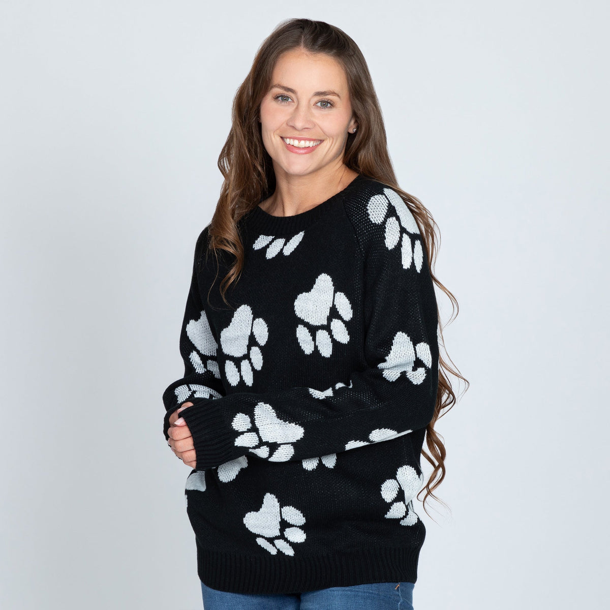 Cozy in Paws Knit Sweater