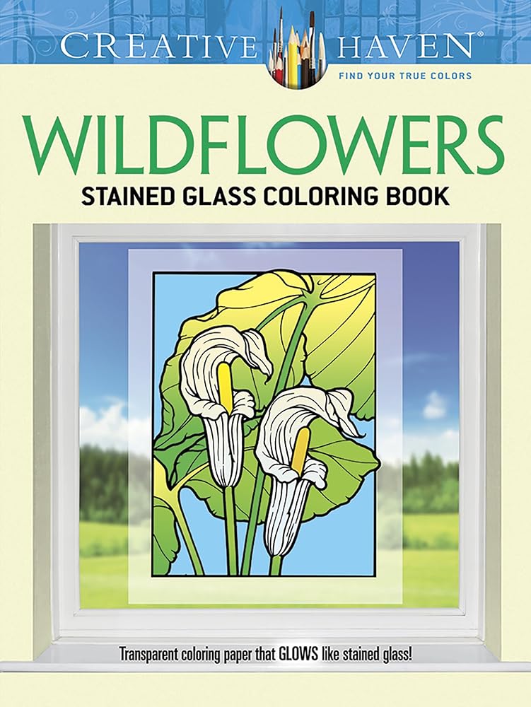 Creative Haven Wildflowers Stained Glass Coloring Book (Adult Coloring Books: Flowers & Plants)