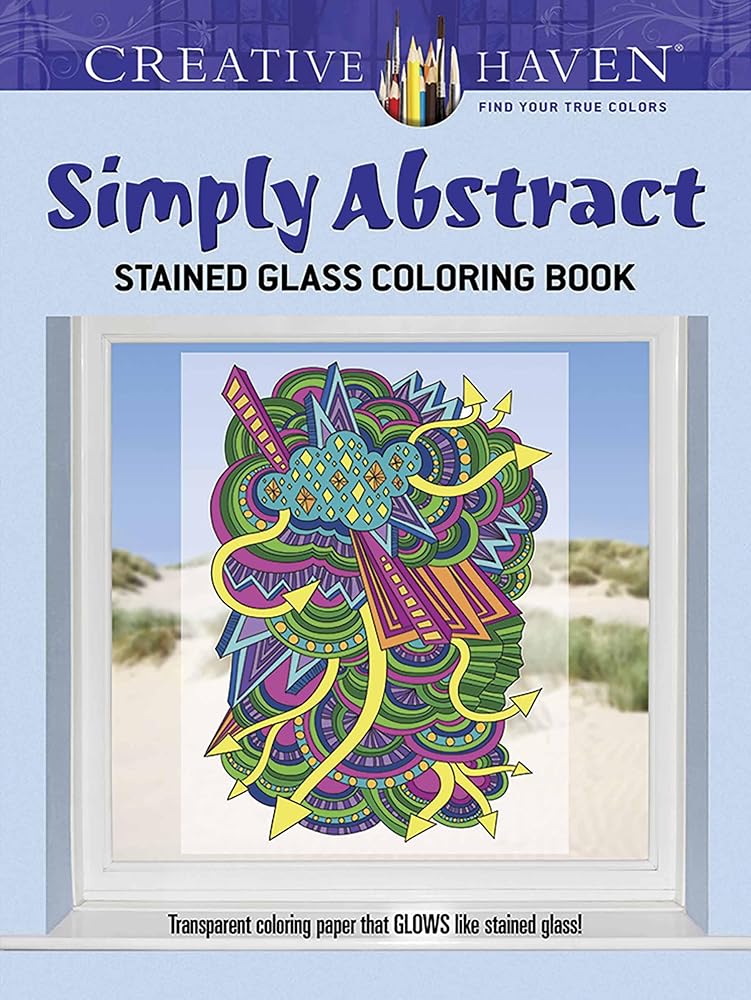 Creative Haven Simply Abstract Stained Glass Coloring Book (Adult Coloring Books: Art & Design)