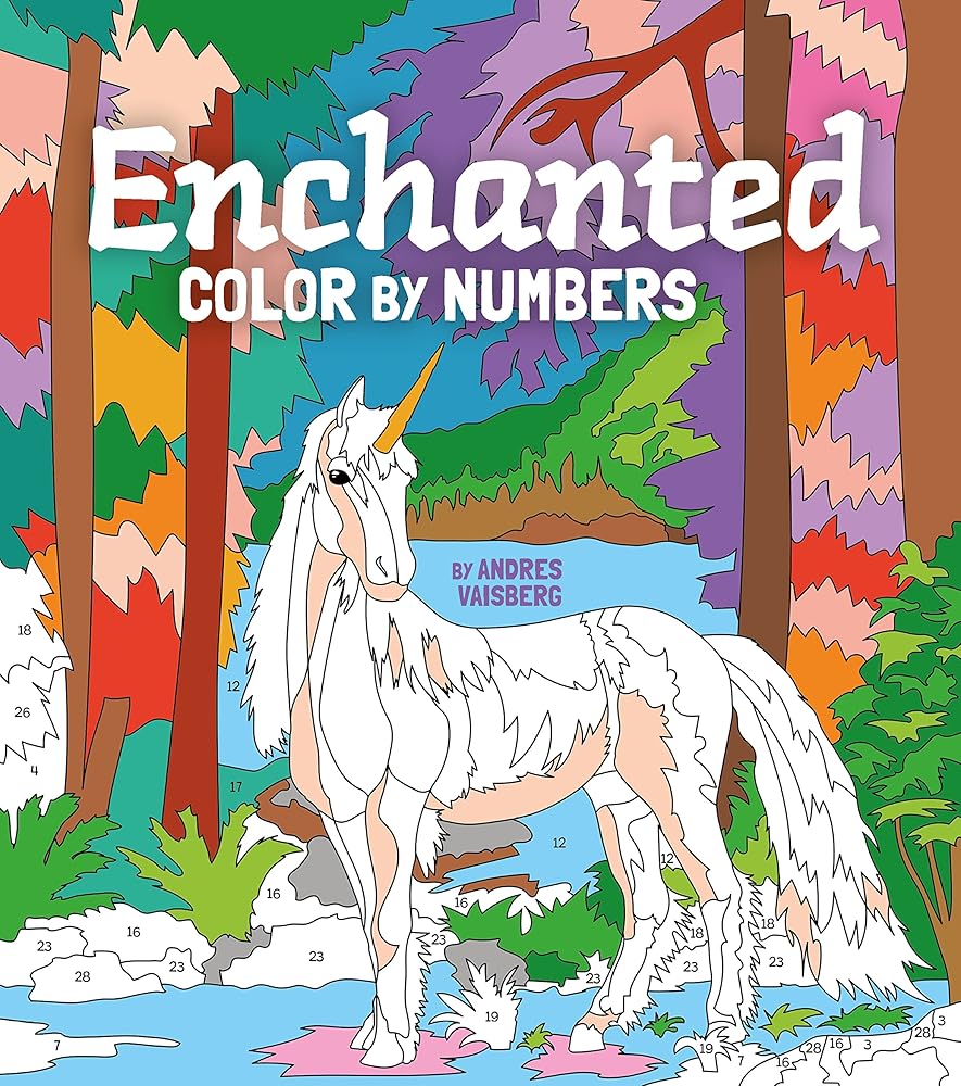 Enchanted Color by Numbers: Includes 45 Artworks To Colour (Arcturus Creative Color-by-Numbers)