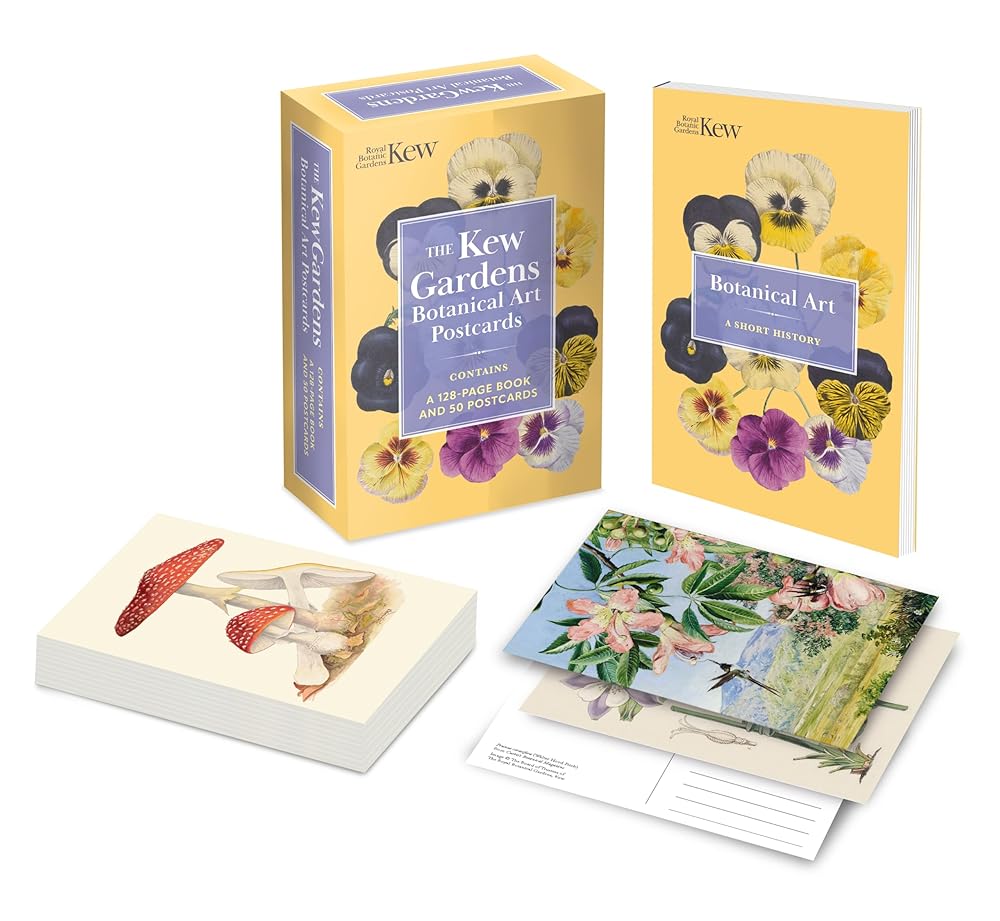 The Kew Gardens Botanical Art Postcards: Contains a 128-page Book and 50 Postcards (Royal Botanic Kew Gardens Arts & Activities)