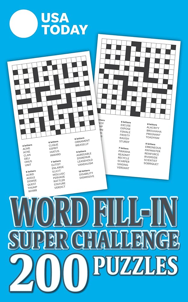 USA TODAY Word Fill-In Super Challenge: 200 Puzzles (USA Today Puzzles)