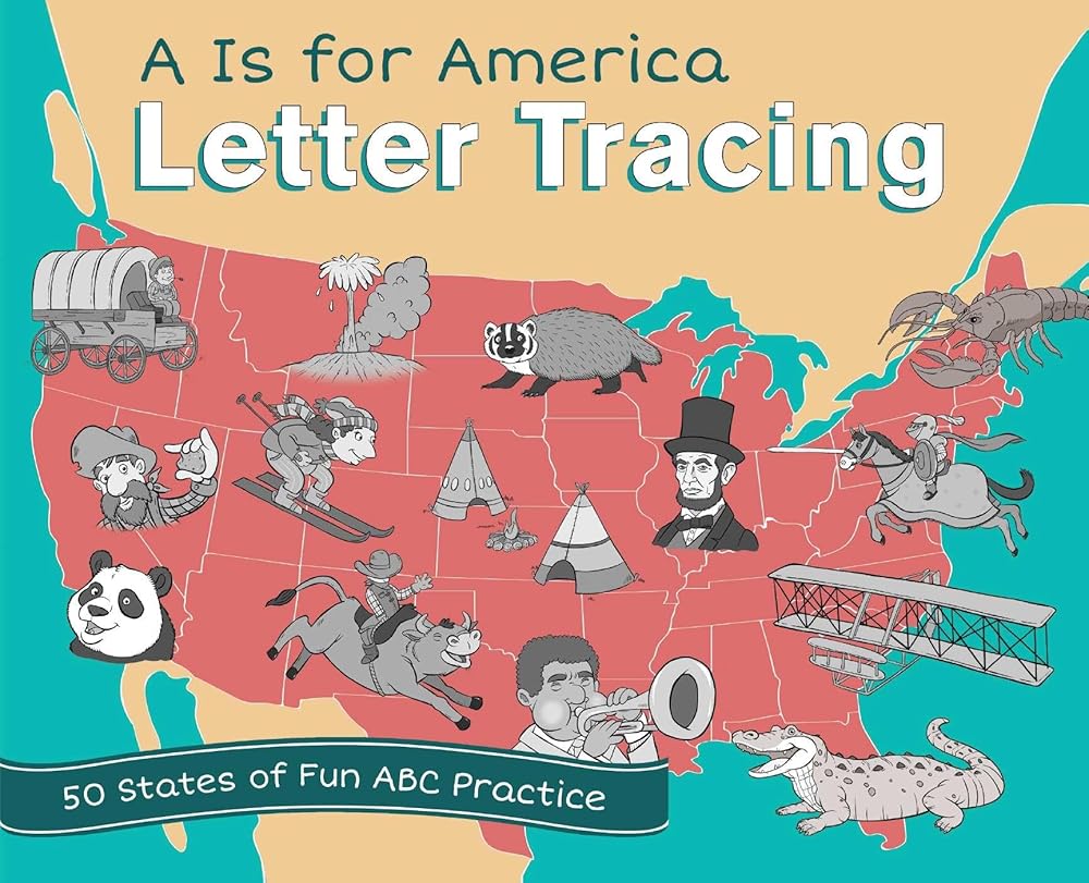 A is for America Letter Tracing: 50 States of Fun ABC Practice (9781612436654)