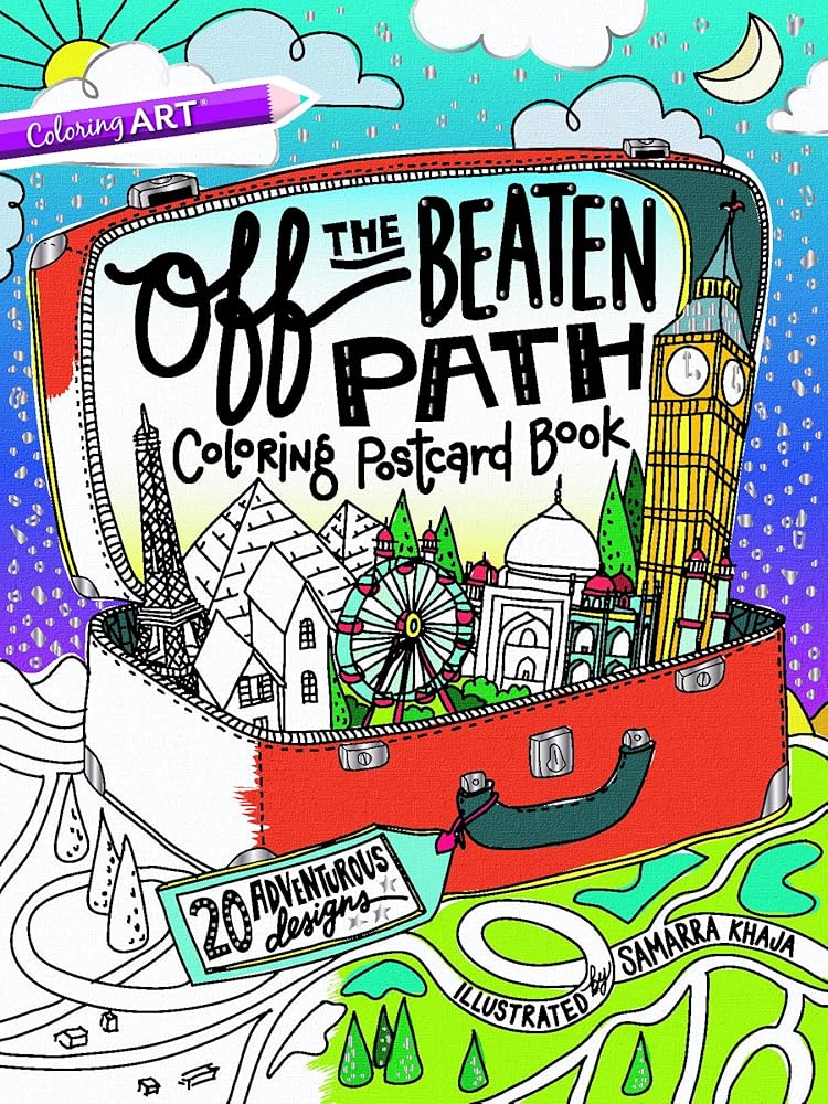 Off the Beaten Path Coloring Postcard Book: 20 Adventurous Designs